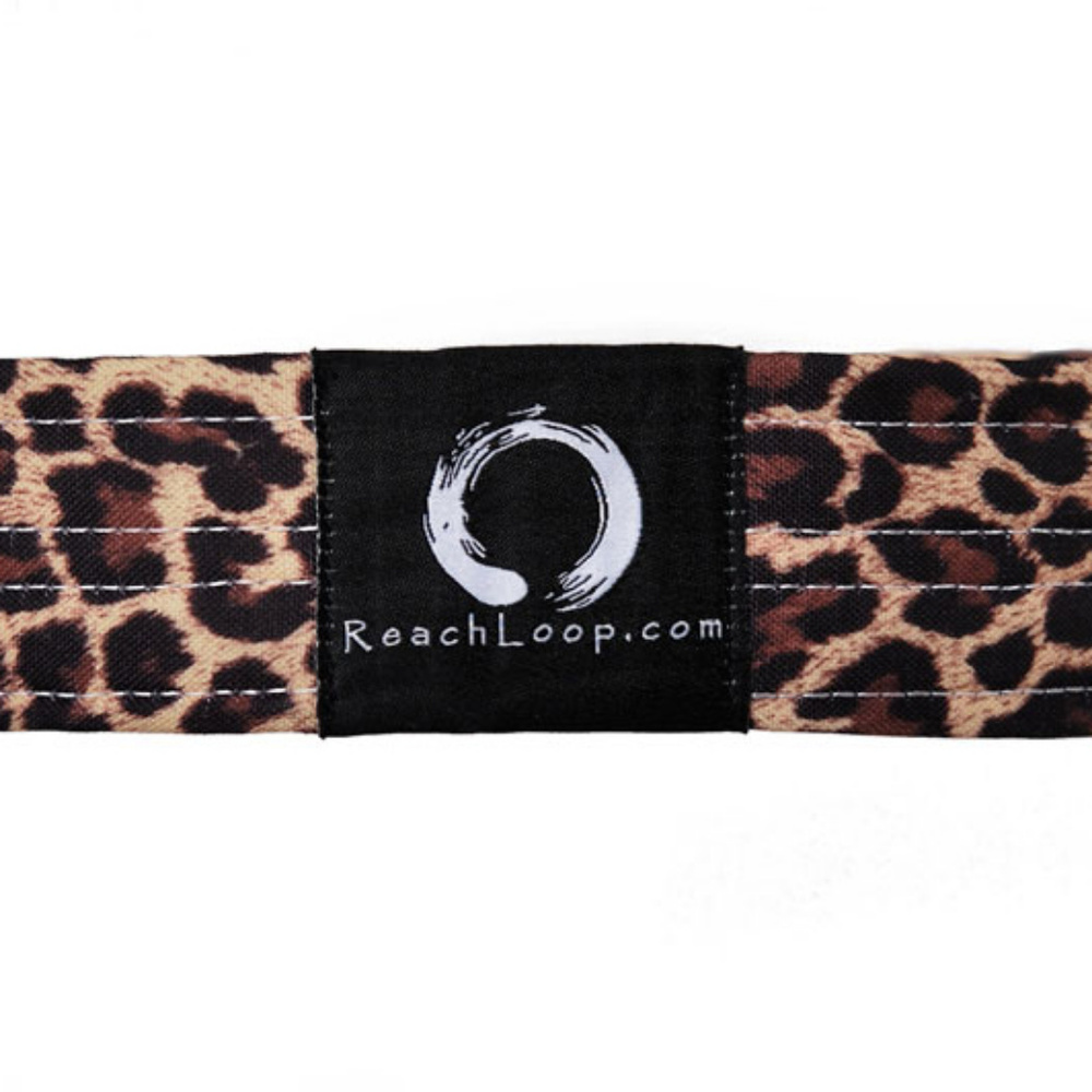 16" Reach Loop Yoga / Stretching Strap / Band - Cheetah